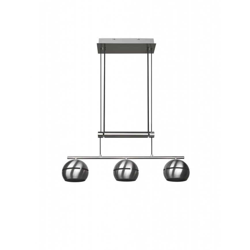 Trio - Luster na sajli FLETCHER 3xE14/40W/230V matni hrom