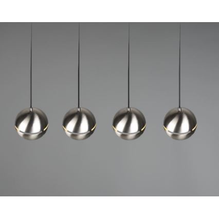 Trio - Luster na sajli FLETCHER 4xE14/40W/230V mat hrom