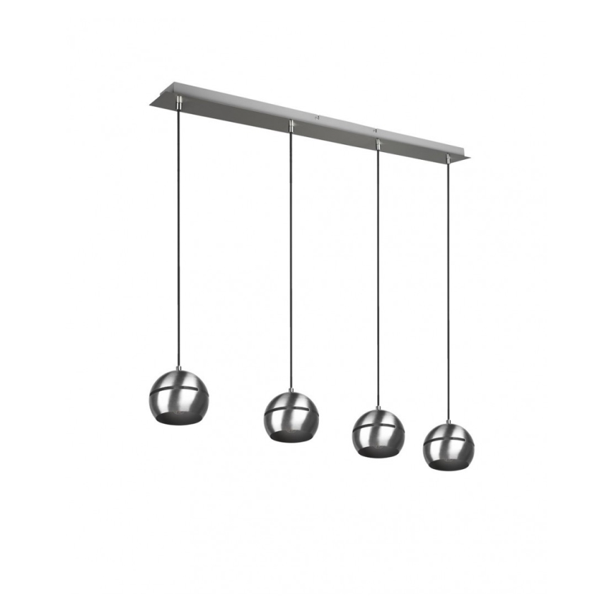 Trio - Luster na sajli FLETCHER 4xE14/40W/230V mat hrom