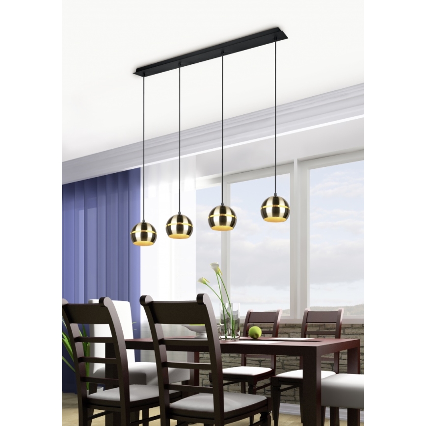 Trio - Luster na sajli FLETCHER 4xE14/40W/230V mesing