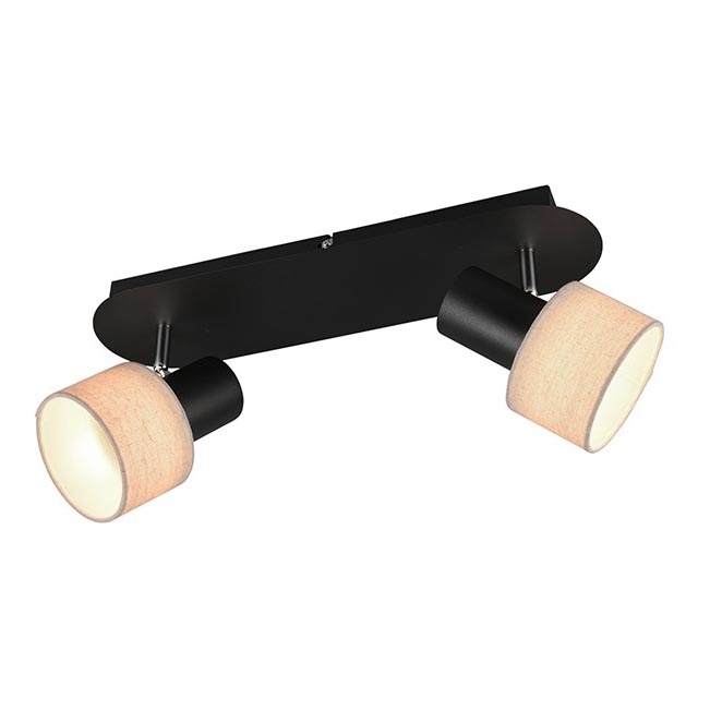 Trio - Spot svetiljka WAILER 2xGU10/5W/230V crna