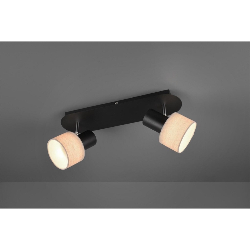 Trio - Spot svetiljka WAILER 2xGU10/5W/230V crna