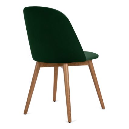 Trpezarijska stolica BAKERI 86x48 cm tamno zelena/svetli hrast