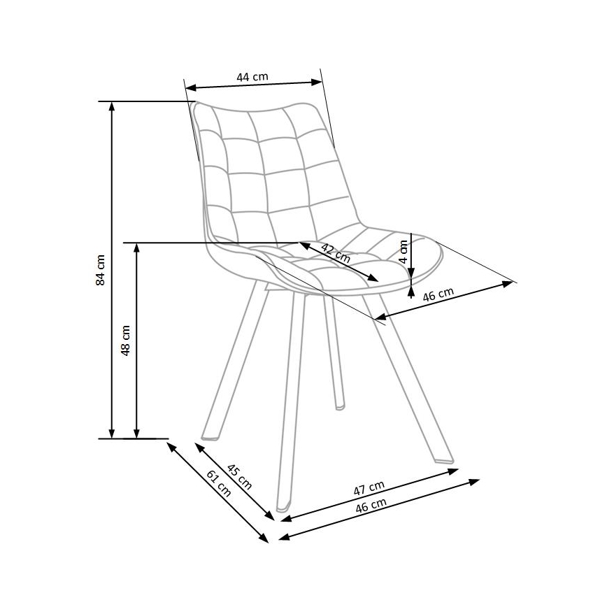 Trpezarijska stolica COMORO 1 kom ružičasta