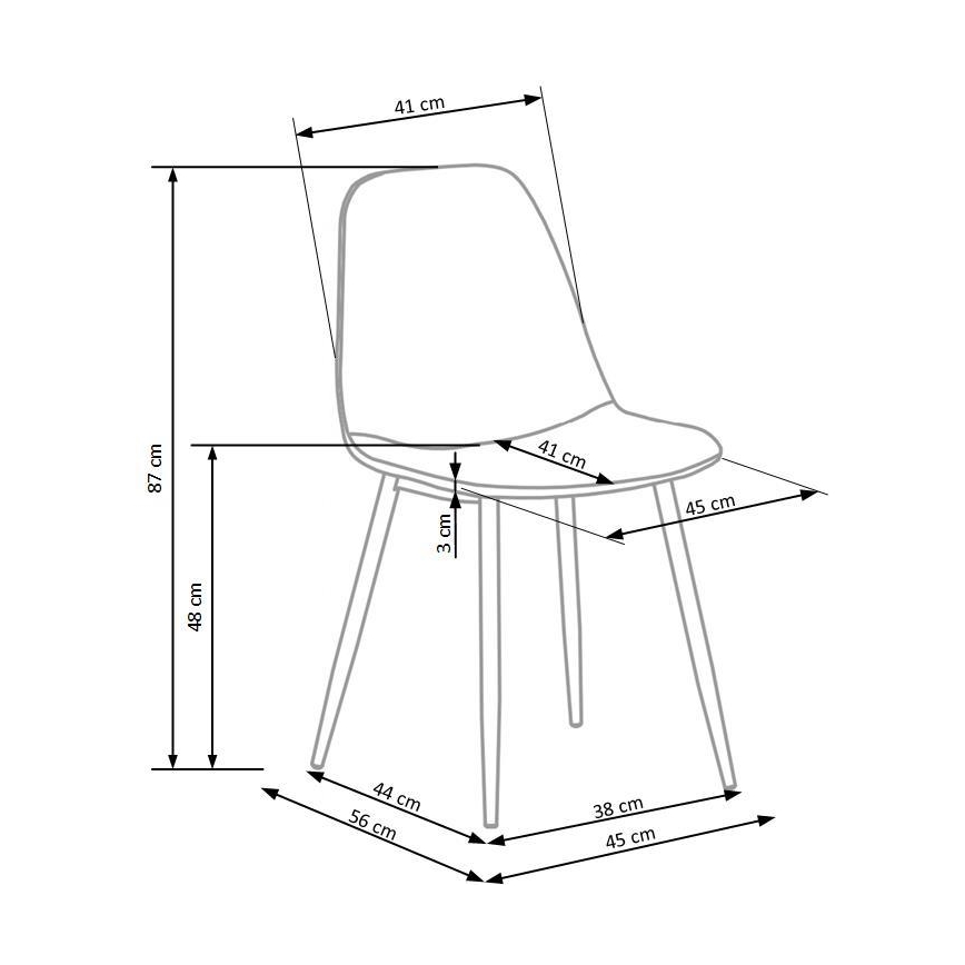 Trpezarijska stolica KINDREL, 1 kom, tamnozelena