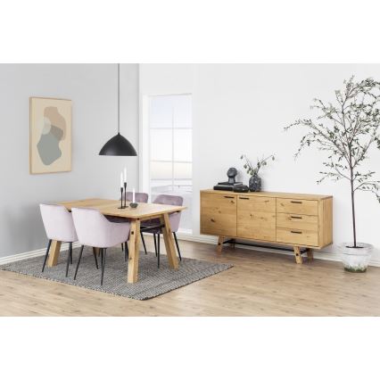 Trpezarijska stolica sa naslonima za ruke AYLIN 1 kom ružičasta