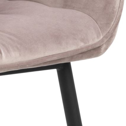 Trpezarijska stolica sa naslonima za ruke AYLIN 1 kom ružičasta