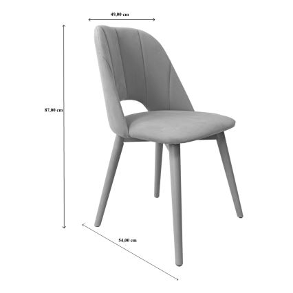 Trpezarijska stolica THEO tamno siva
