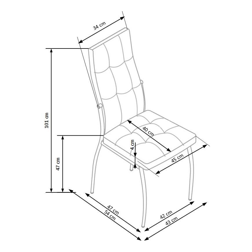 Trpezarijska stolica WARMIS, 1 kom, crna