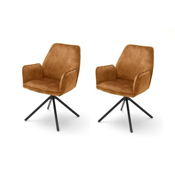 Trpezarijske stolice NEXORO, set od 2 komada, narandžaste