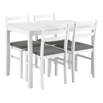Trpezarijski set stol i 4 stolice EMILY bela