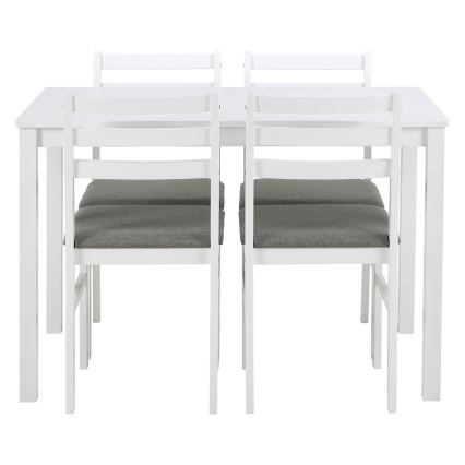 Trpezarijski set stol i 4 stolice EMILY bela