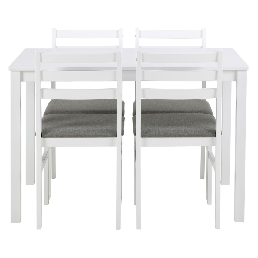 Trpezarijski set stol i 4 stolice EMILY bela