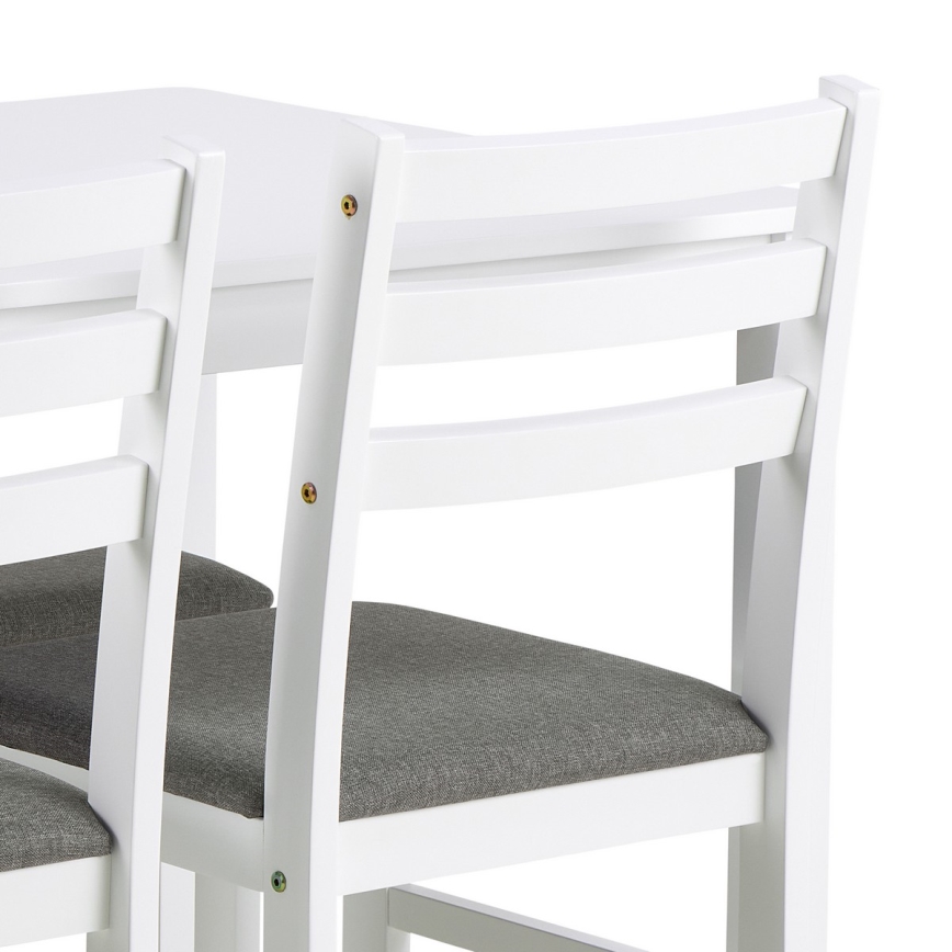 Trpezarijski set stol i 4 stolice EMILY bela