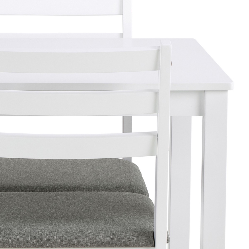 Trpezarijski set stol i 4 stolice EMILY bela