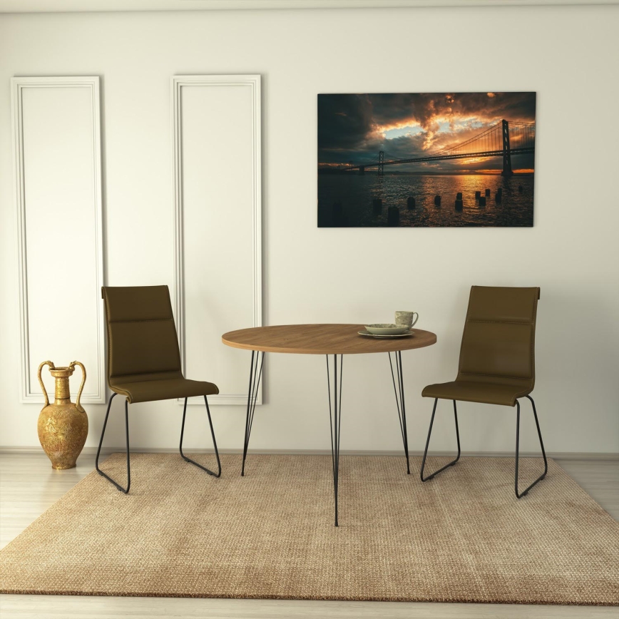 Trpezarijski sto SANDALF 75x90 cm braon