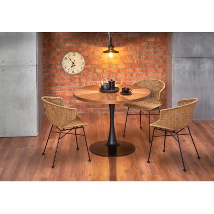 Trpezariski sto CARMELO 75x100 cm crno/braon