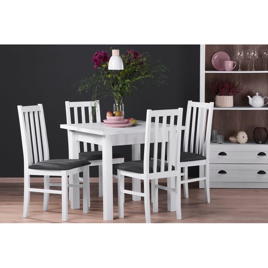 Trpezariski sto HOSPE 78x80 cm bukva/bela
