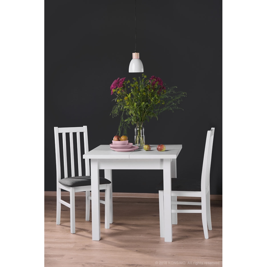 Trpezariski sto HOSPE 78x80 cm bukva/bela