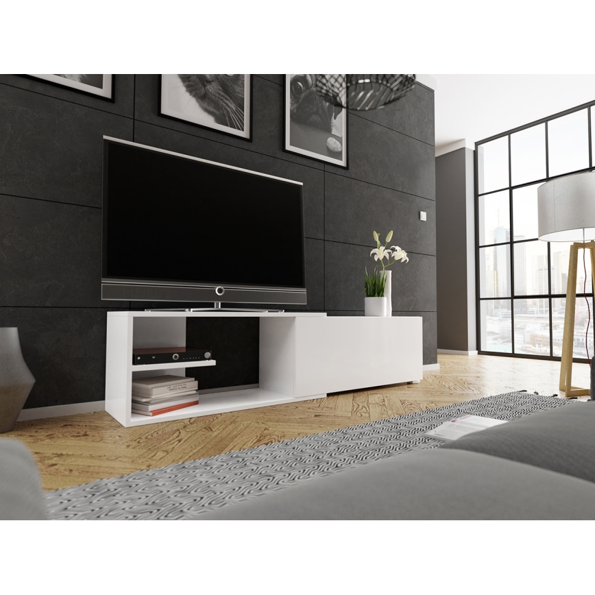 TV komoda CLIF 40x180 cm bela