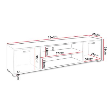 TV komoda GIMREN 36x156 cm bela