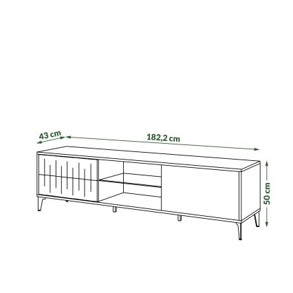 TV komoda sa fiokama RONJA taupe/crna