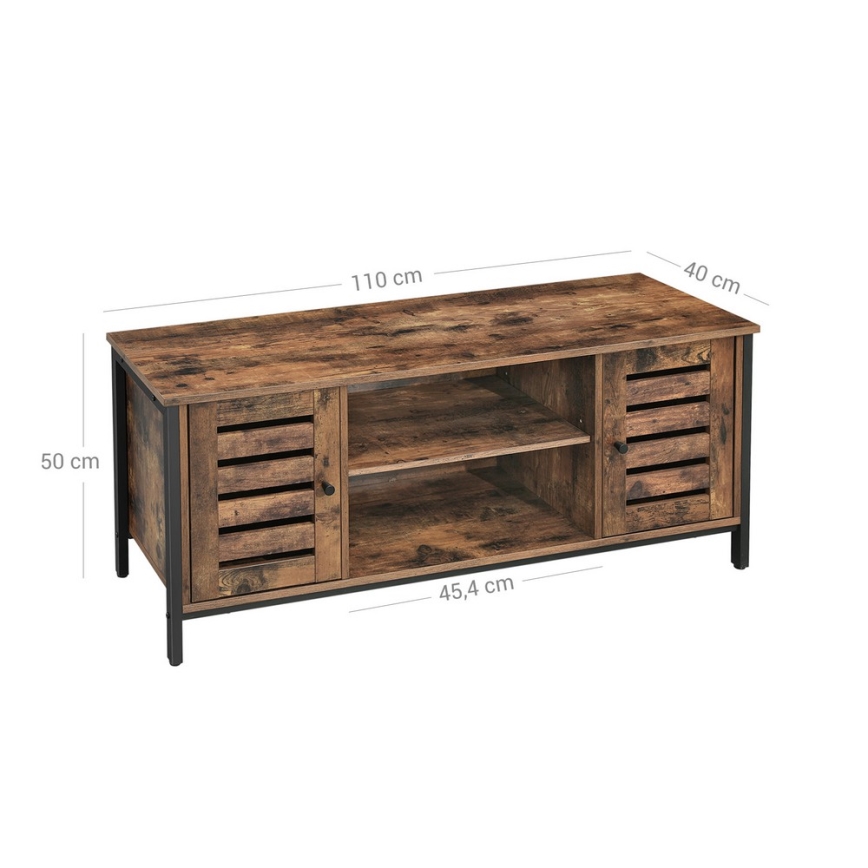 TV komoda VOLTAR smeđa/crna