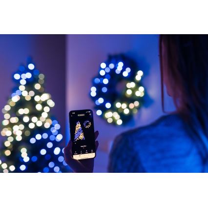Twinkly - LED RGB prigušiva božićni venac 50xLED prečnik 60 cm Wi-Fi