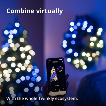 Twinkly - LED RGB prigušiva božićni venac 50xLED prečnik 60 cm Wi-Fi