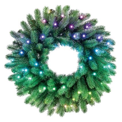 Twinkly - LED RGB prigušiva božićni venac 50xLED prečnik 60 cm Wi-Fi