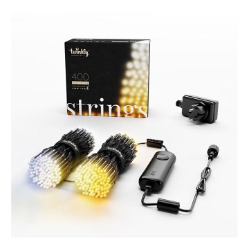 Twinkly - LED prigušiva spoljna božićna girlanda STRINGS 400xLED 35,5m IP44 Wi-Fi