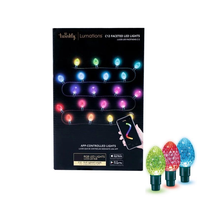 Twinkly - LED RGB prigušiva spoljašnje božićne lampice FACETED 40xLED 14,5 m IP44 Wi-Fi