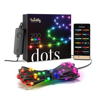 Twinkly - LED RGB spoljašnja prigušiva traka DOTS 200xLED 10 m IP44 WiFi