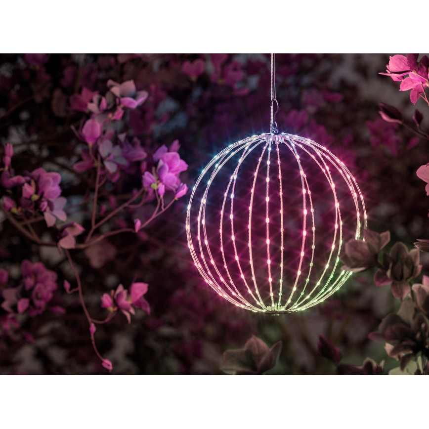 Twinkly - LED RGBW prigušiva spoljna dekoracija SPHERE 210xLED IP44 Wi-Fi