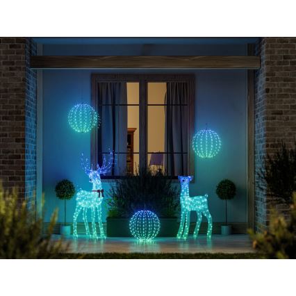 Twinkly - LED RGBW prigušiva spoljna dekoracija SPHERE 210xLED IP44 Wi-Fi