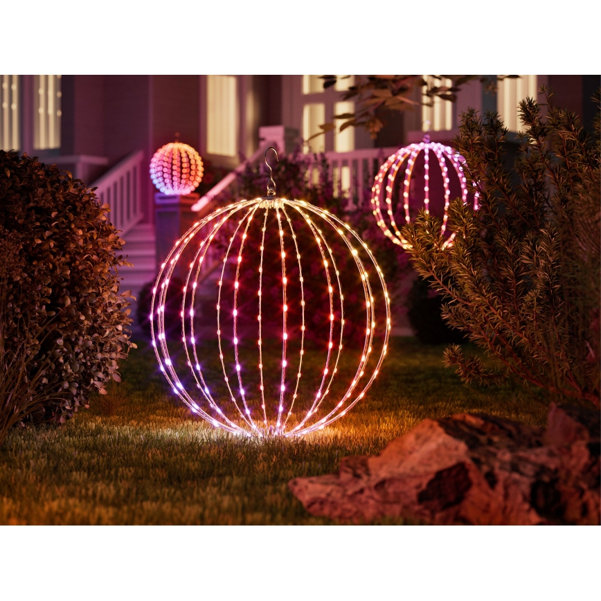 Twinkly - LED RGBW prigušiva spoljna dekoracija SPHERE 210xLED IP44 Wi-Fi