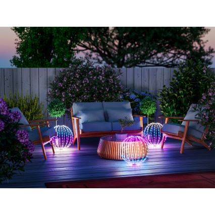 Twinkly - LED RGBW prigušiva spoljna dekoracija SPHERE 210xLED IP44 Wi-Fi