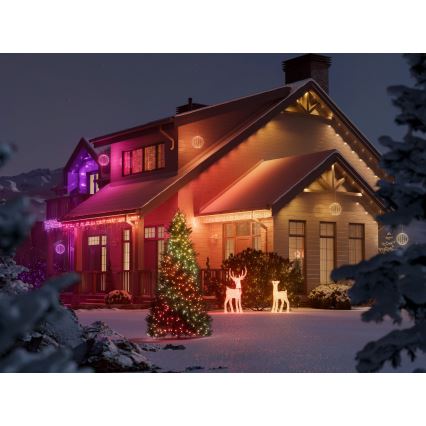 Twinkly - LED RGBW prigušiva spoljna dekoracija SPHERE 210xLED IP44 Wi-Fi
