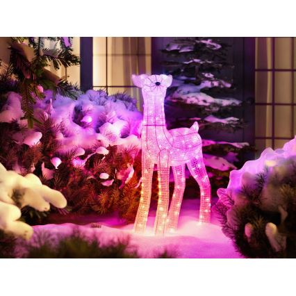 Twinkly - LED RGBW prigušiva spoljašnji božićni irvas REINGEERS 200xLED IP44 Wi-Fi