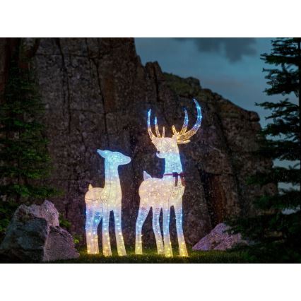 Twinkly - LED RGBW prigušiva spoljašnji božićni irvas REINGEERS 200xLED IP44 Wi-Fi