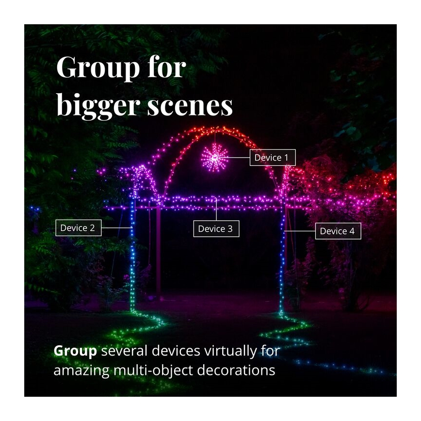 Twinkly - LED RGB prigušiva spoljašnja božićna zvezda SPRITZER 200xLED IP44 Wi-Fi