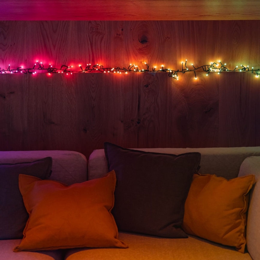 Twinkly - LED RGBW prigušiva spoljna božićna girlanda CLUSTER 400xLED 9,5m IP44 Wi-Fi