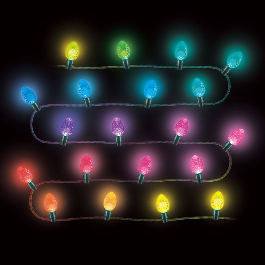 Twinkly - LED RGB prigušiva spoljašnje božićne lampice FACETED 40xLED 14,5 m IP44 Wi-Fi