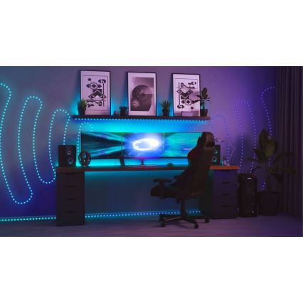 Twinkly - LED RGB spoljašnja prigušiva traka DOTS 200xLED 10 m IP44 WiFi