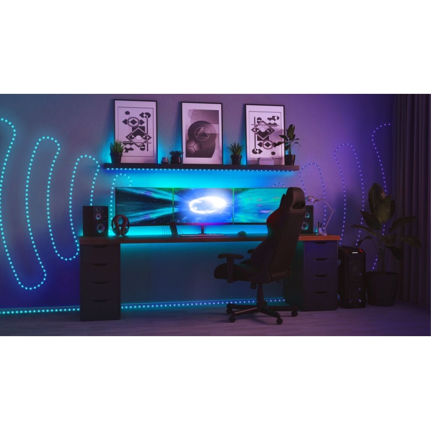 Twinkly - LED RGB spoljašnja prigušiva traka DOTS 200xLED 10 m IP44 WiFi