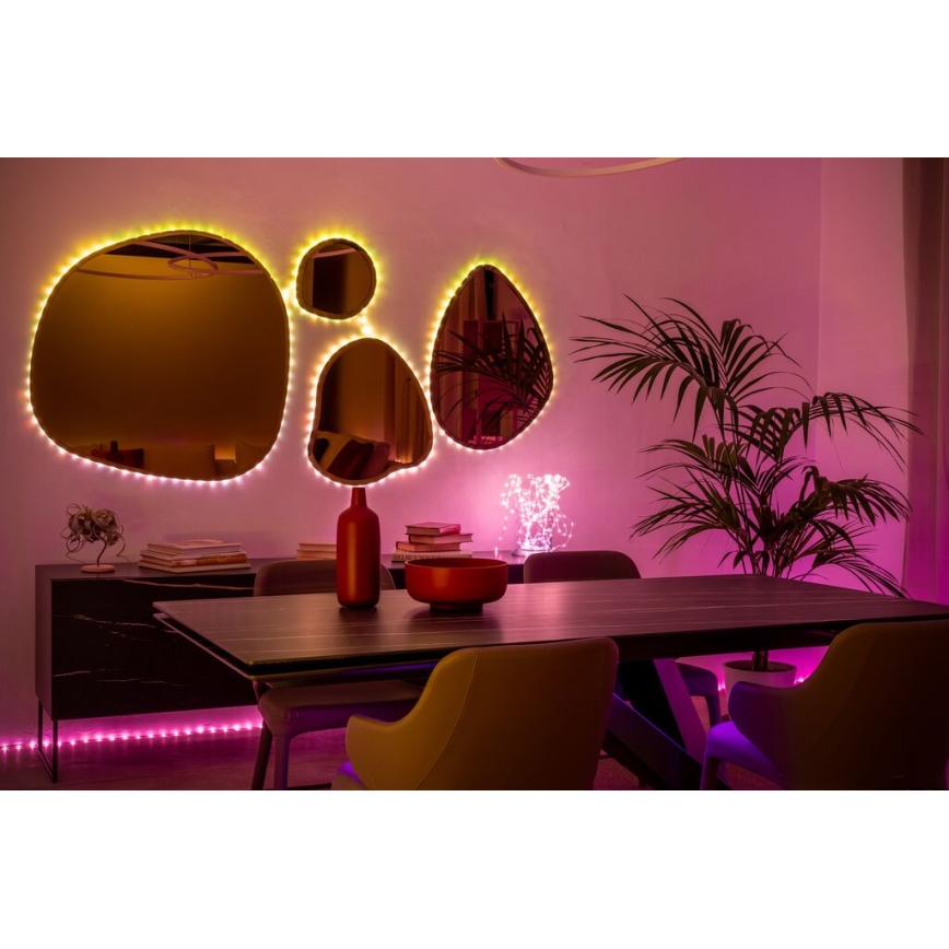 Twinkly - LED RGB spoljašnja prigušiva traka DOTS 200xLED 10 m IP44 WiFi