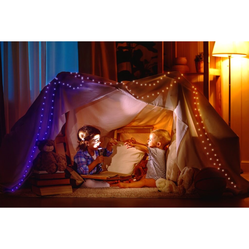 Twinkly - LED RGB spoljašnja prigušiva traka DOTS 200xLED 10 m IP44 WiFi