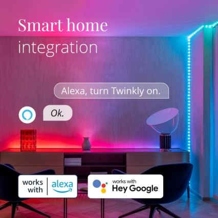 Twinkly - LED RGB spoljašnja prigušiva traka DOTS 200xLED 10 m IP44 WiFi