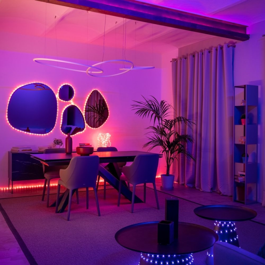 Twinkly - LED RGB spoljašnja prigušiva traka DOTS 200xLED 10 m IP44 Wi-Fi