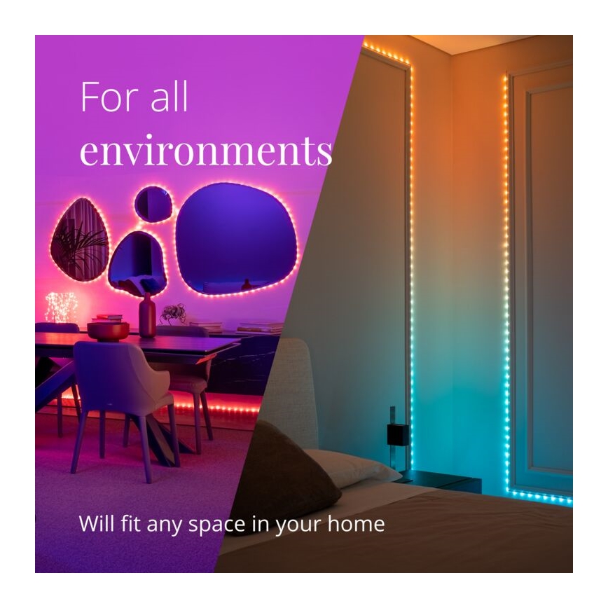 Twinkly - LED RGB spoljašnja prigušiva traka DOTS 200xLED 10 m IP44 Wi-Fi